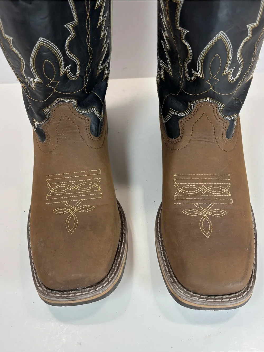 Smoky Mountain Western Boots Youth Unisex 3.5 R Blaze Leather Cowboy Embroidered